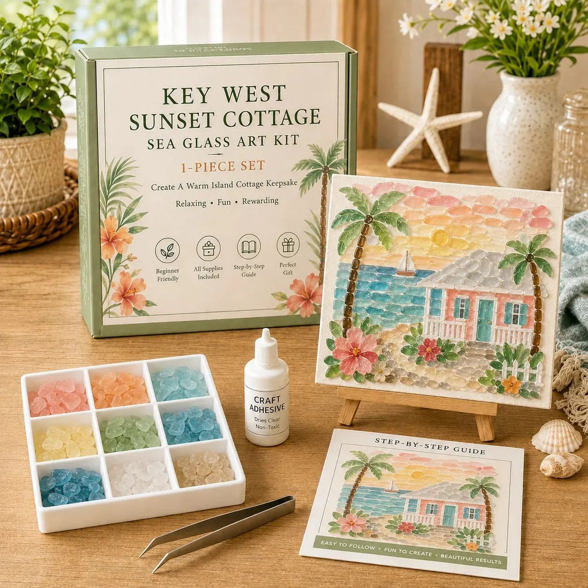 🎉 ✨ Timeless American Destinations Sea Glass Art Kit