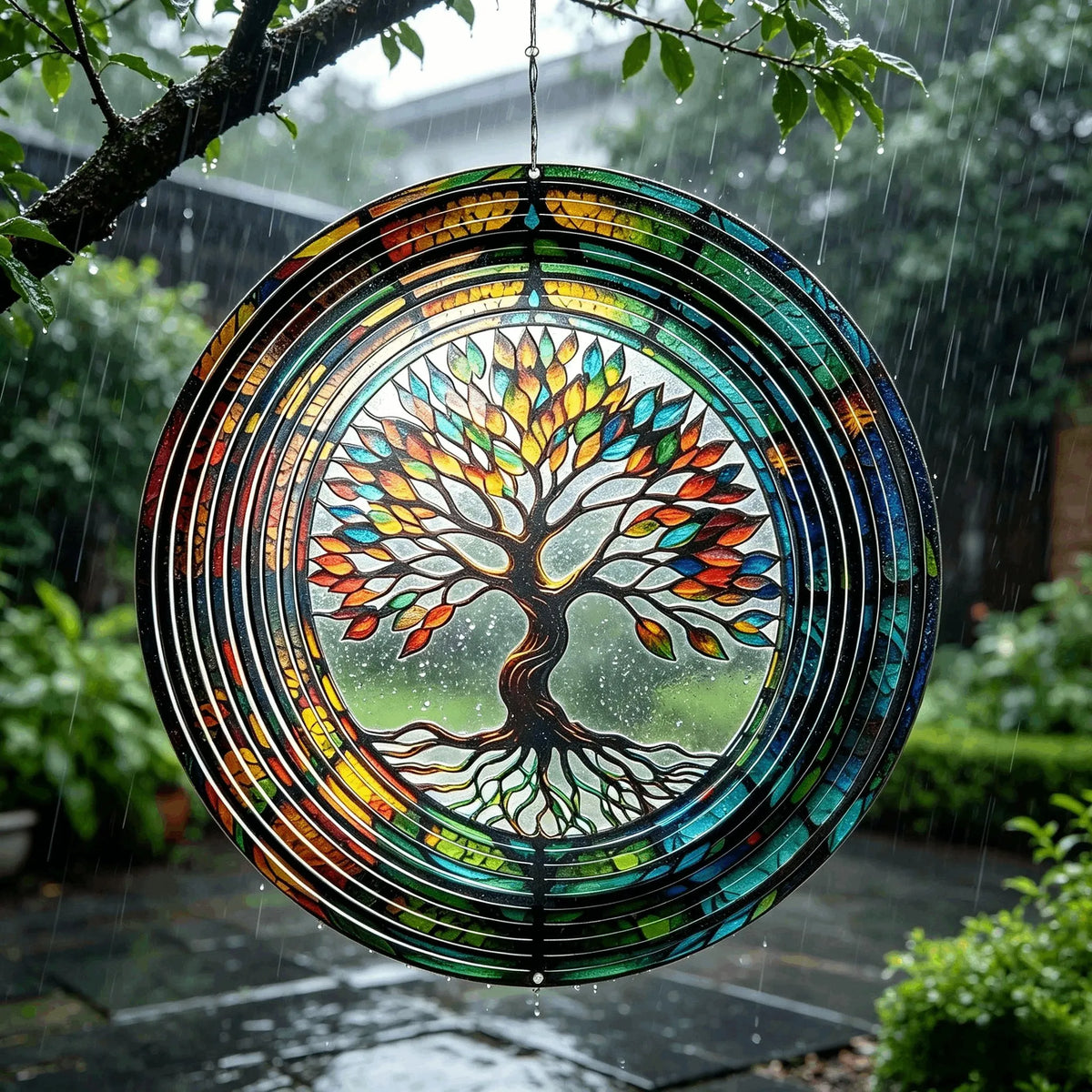 🎉🎐 3D Rotating Wind Chime – Kinetic Hanging Wind Spinner for Garden, Balcony & Outdoor Decor