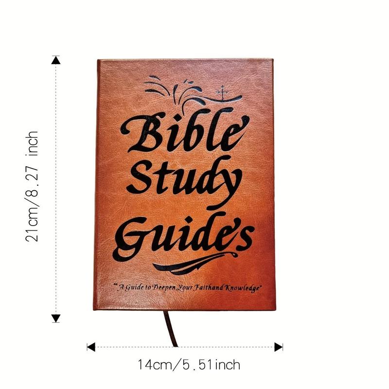 66-page Bible Study Guide, Daily Devotional Journal Strengthens Faith, Ideal for Personal Group Study and Prayer, Christian Gift (a5, Pu Leather Cover),