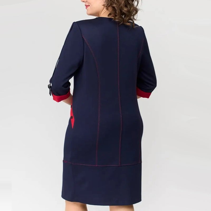 Fashionable high-end women's dress with side zipper