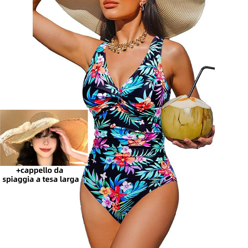 Costume da Bagno Intero Donna Modellante Effetto Pancia Piatta