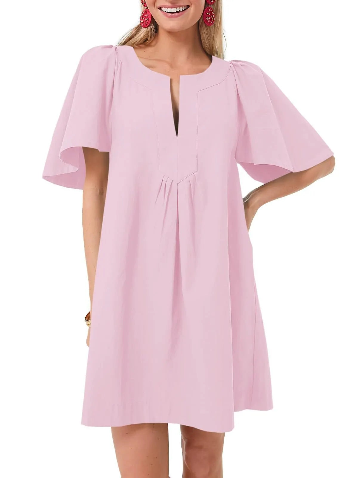 V-neck loose dress