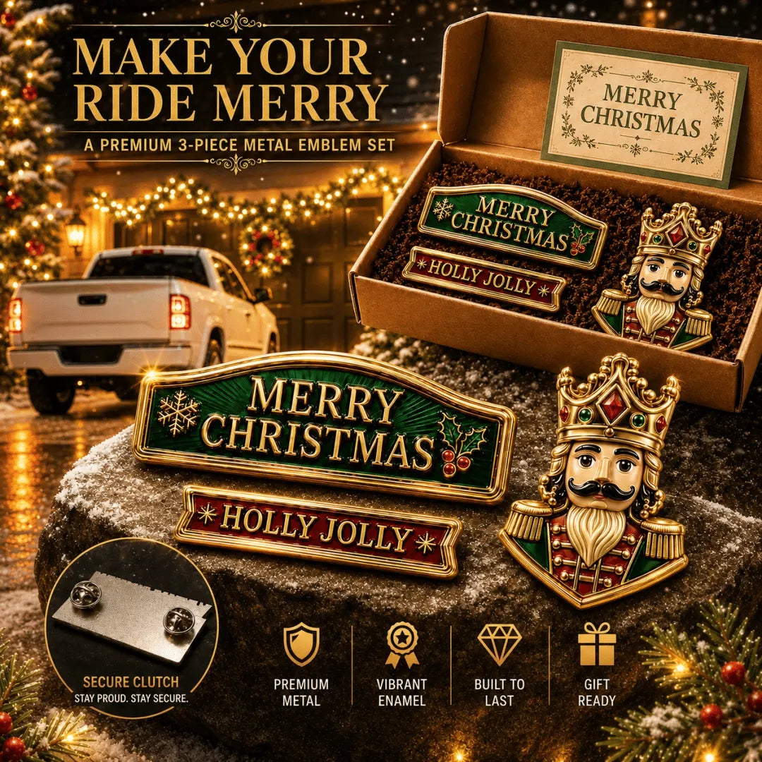 🔥HOT SALE🔥 3-Piece Christmas Car Emblem Metal Badge Set – Multiple Festive Character Styles Available