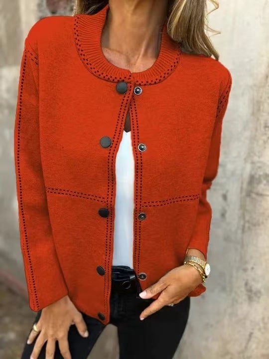 Classic Knit Bomber Cardigan Jacket