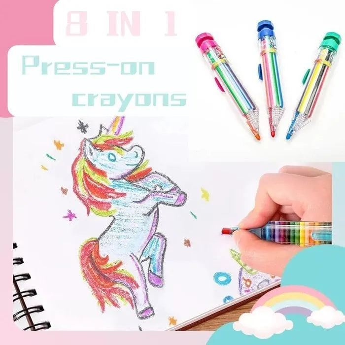 (🔥LAST DAY PROMOTION - SAVE 49% OFF) 8 IN 1 CRAYONS