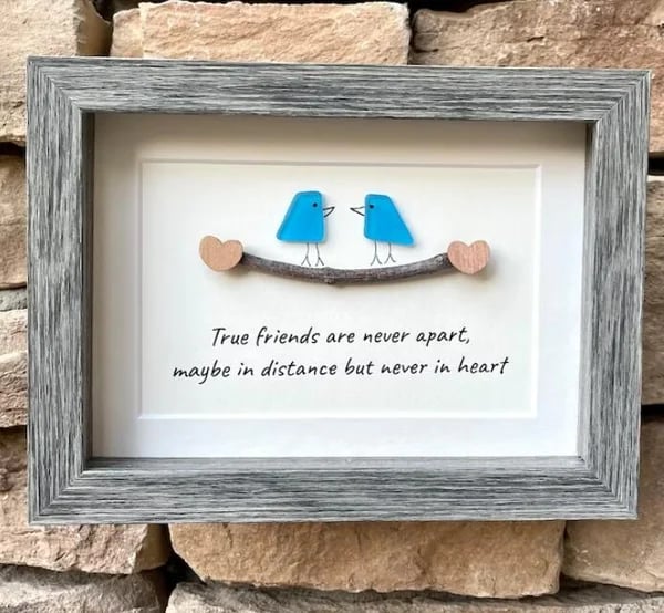❤️Friend Gift, seaglass art, best Friend Gift, seaglass