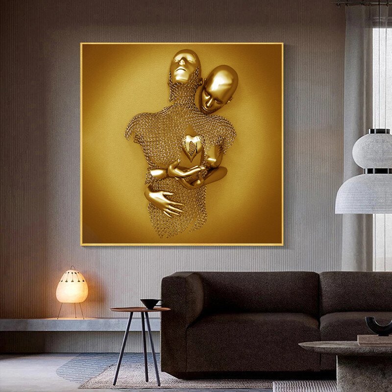💞 Love Heart Gray-3D Art Wall
