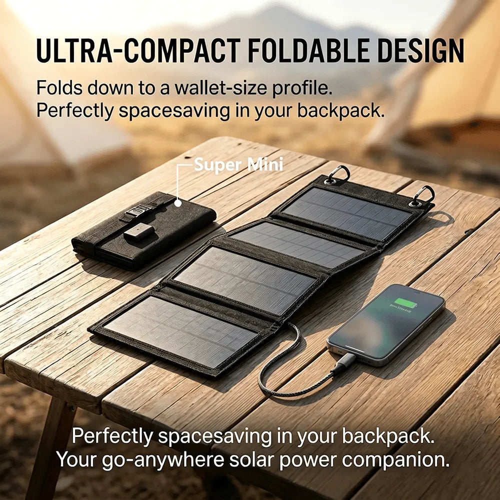 🔥HOT SALE🔥 Foldable 10W Solar Charger Panel with USB Output