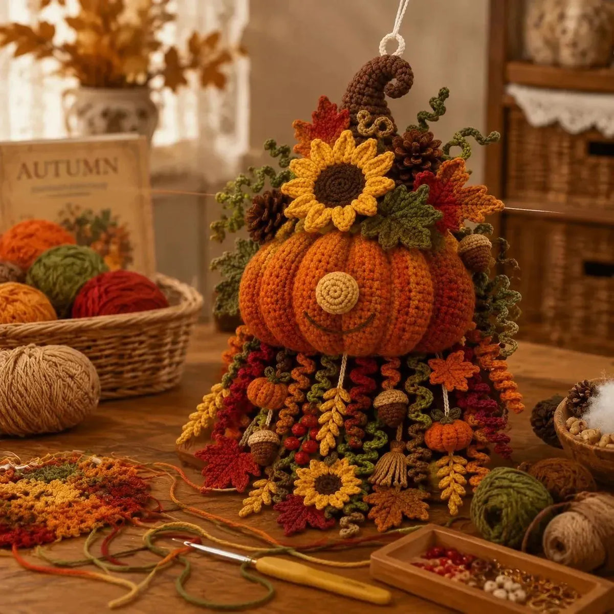 🎉🧶 DIY Dimensional Seasonal Crochet Door Hanger Kit Collection | Coordinated Yarn, Filling, Accessories & Step-by-Step Instructions Included 💕
