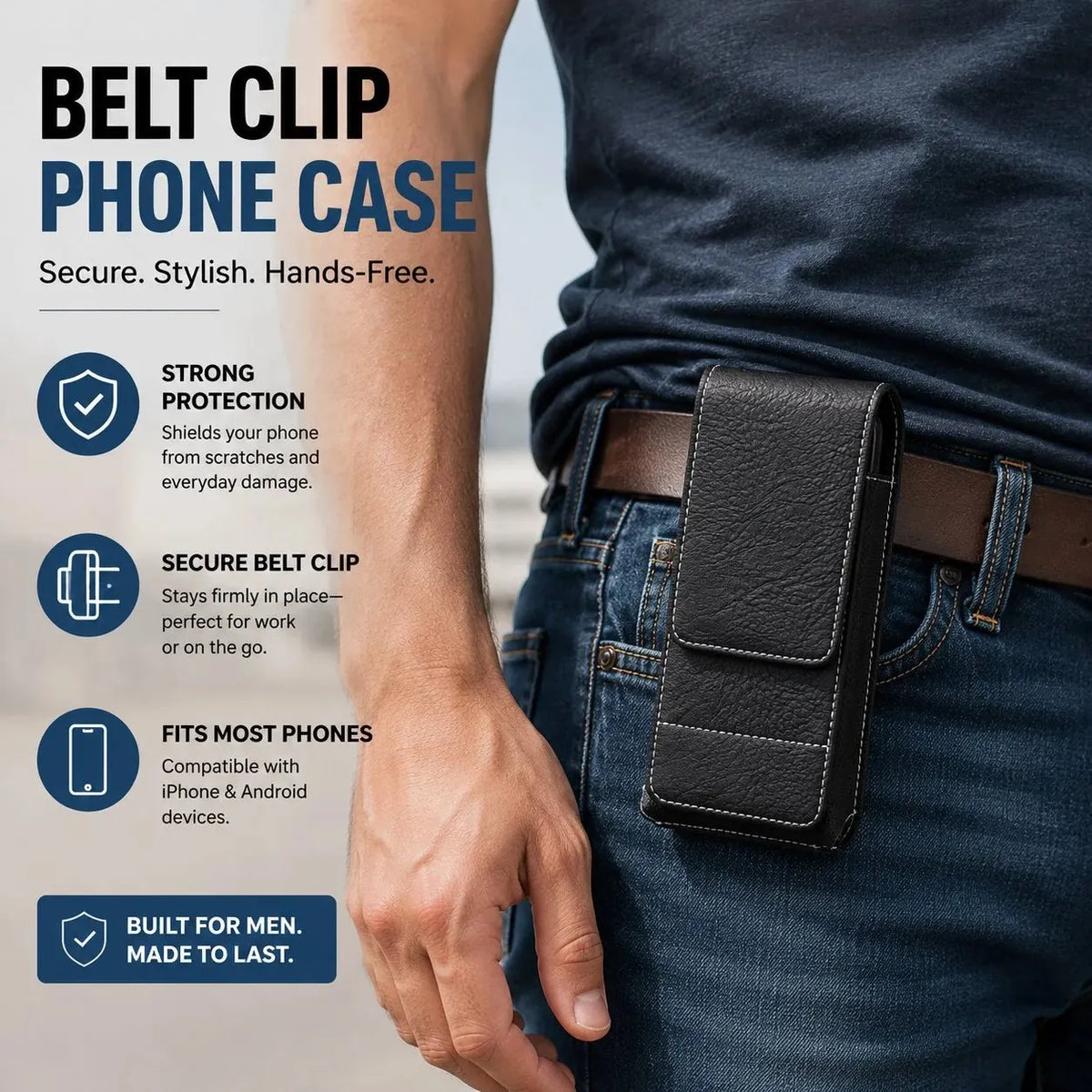 🔥 HOT SALE 🔥⚡Big Discount | Waist Belt Cell Phone Pouch 📱 Multi-Pocket Leather  Card Holder