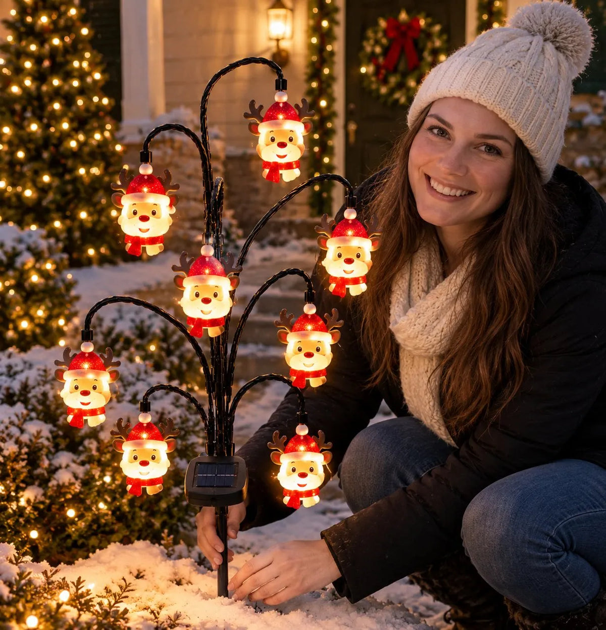 🎉⏳ Last Day 49% OFF – 🎄Solar Christmas Character Pathway Stake Light Collection | 5 Festive Designs with Warm White LEDs, Automatic Dusk-to-Dawn Lighting & Easy Ground-Stake Setup ✨