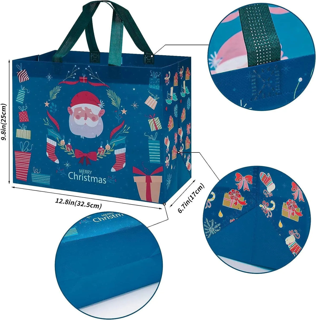 🔥HOT SALE🔥Christmas Early Discount 49% Off🔥 Christmas Gift Bags Large Reusable Tote Bags