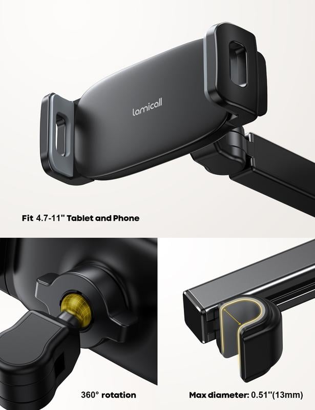 🔥Last Day 49% OFF -🚗Lamicall Fall Travel Essential – Car Headrest Tablet Holder