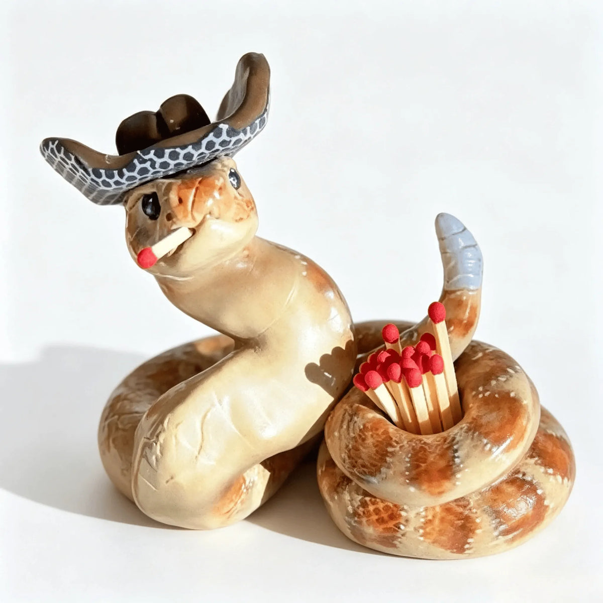 🐍 Snake Matchbox – Creative Decorative Match Holder with Artistic Design for Candles & Home Styling