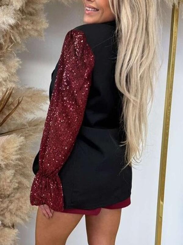Women's Sequin Patchwork Blazer (Buy 2 Free Shipping)