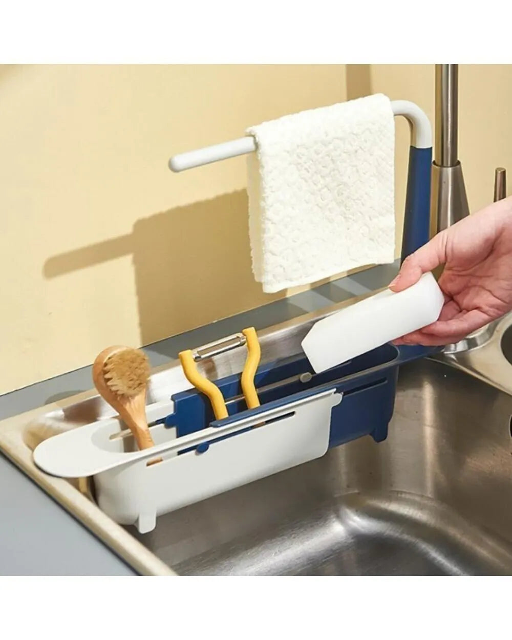 Telescopic 2-in-1 Sink Storage Rack Holder