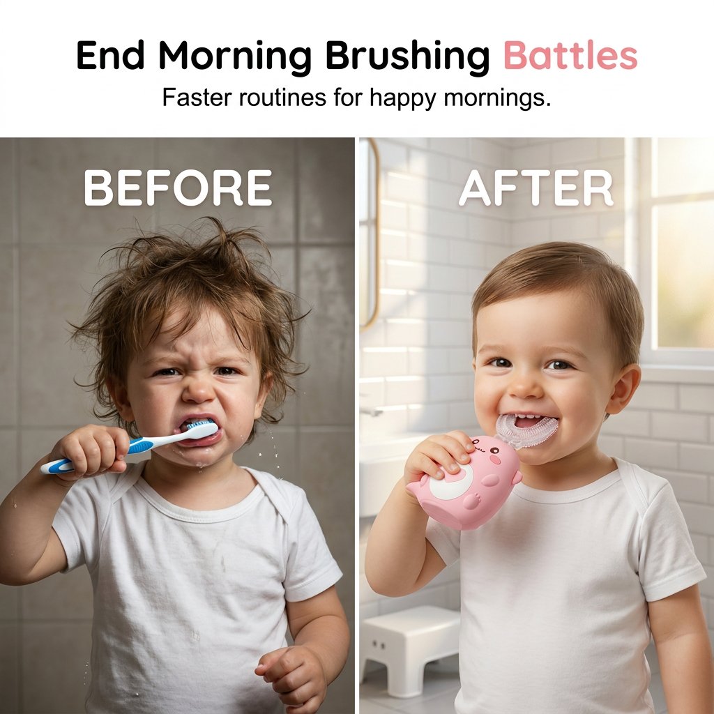 🔥HOT SALE🔥Kids' U-Shaped Electric Sonic Toothbrush (Quiet Operation)