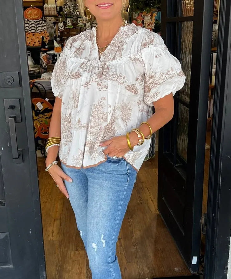 🔥WOMEN'S CLASSIC CHARM TOILE TOP(BUY 2 FREE SHIPPING)