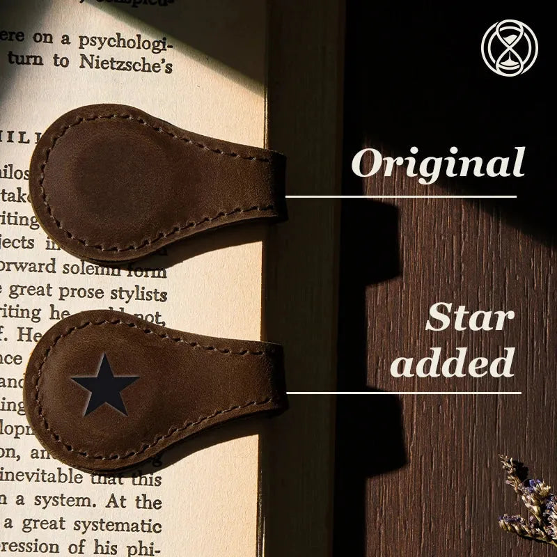 -Personalized Magnetic Leather Bookmark