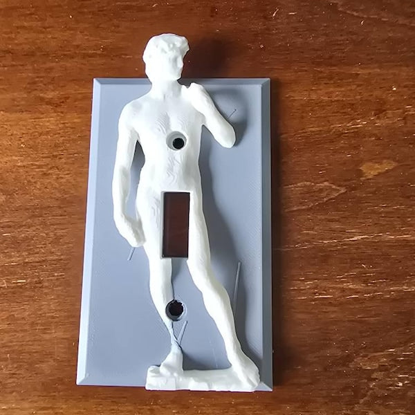 Funny Light Switch Cover - David Sculpture Switch Plate, Exquisite Humor