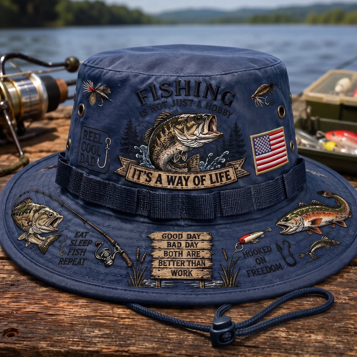 🎉🇺🇸 49% OFF- 🎣 Fishing Is a Way of Life Boonie Hat(Printing process)