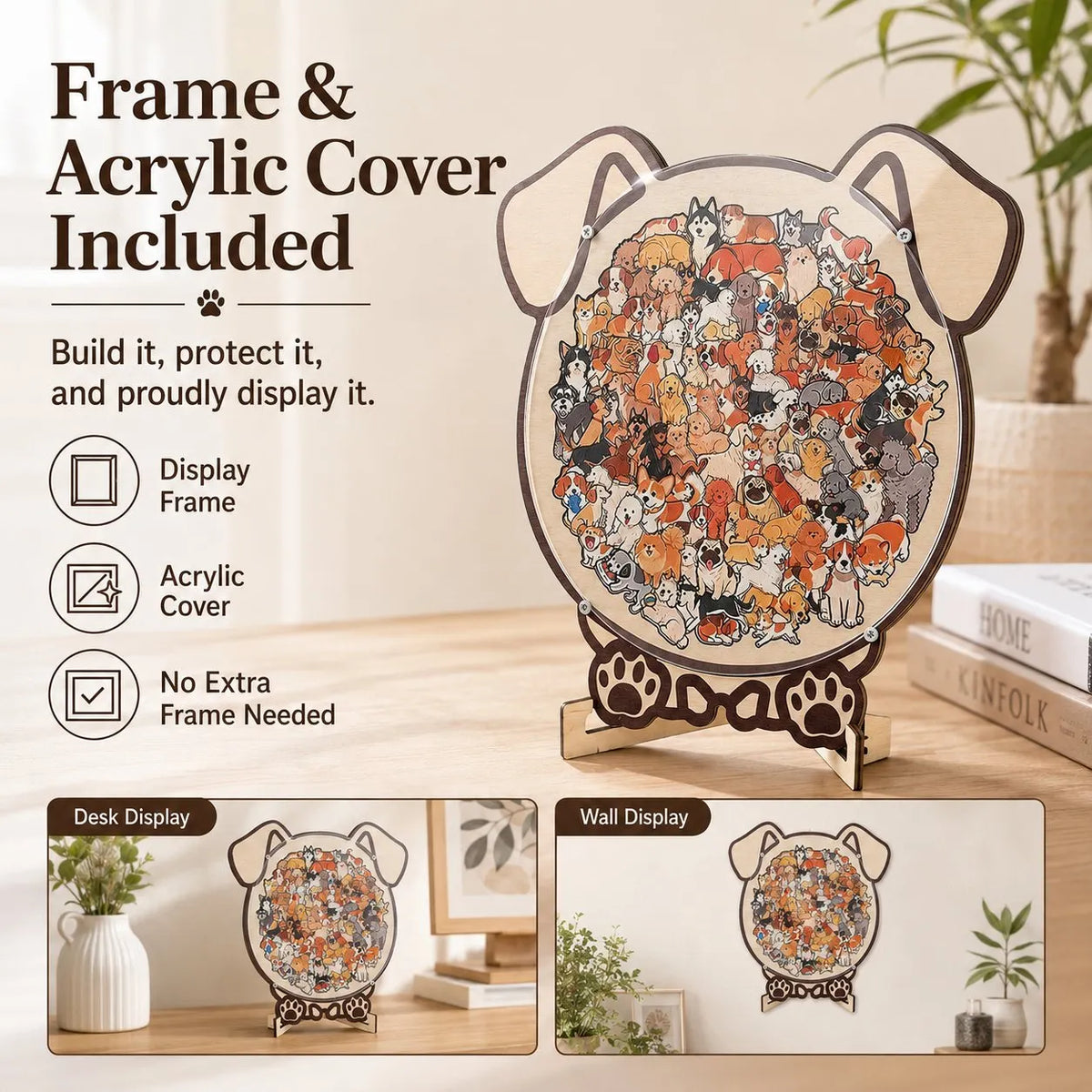 🔥Last Day 49% OFF - 🐶🐱Wooden Dog Jigsaw Puzzle