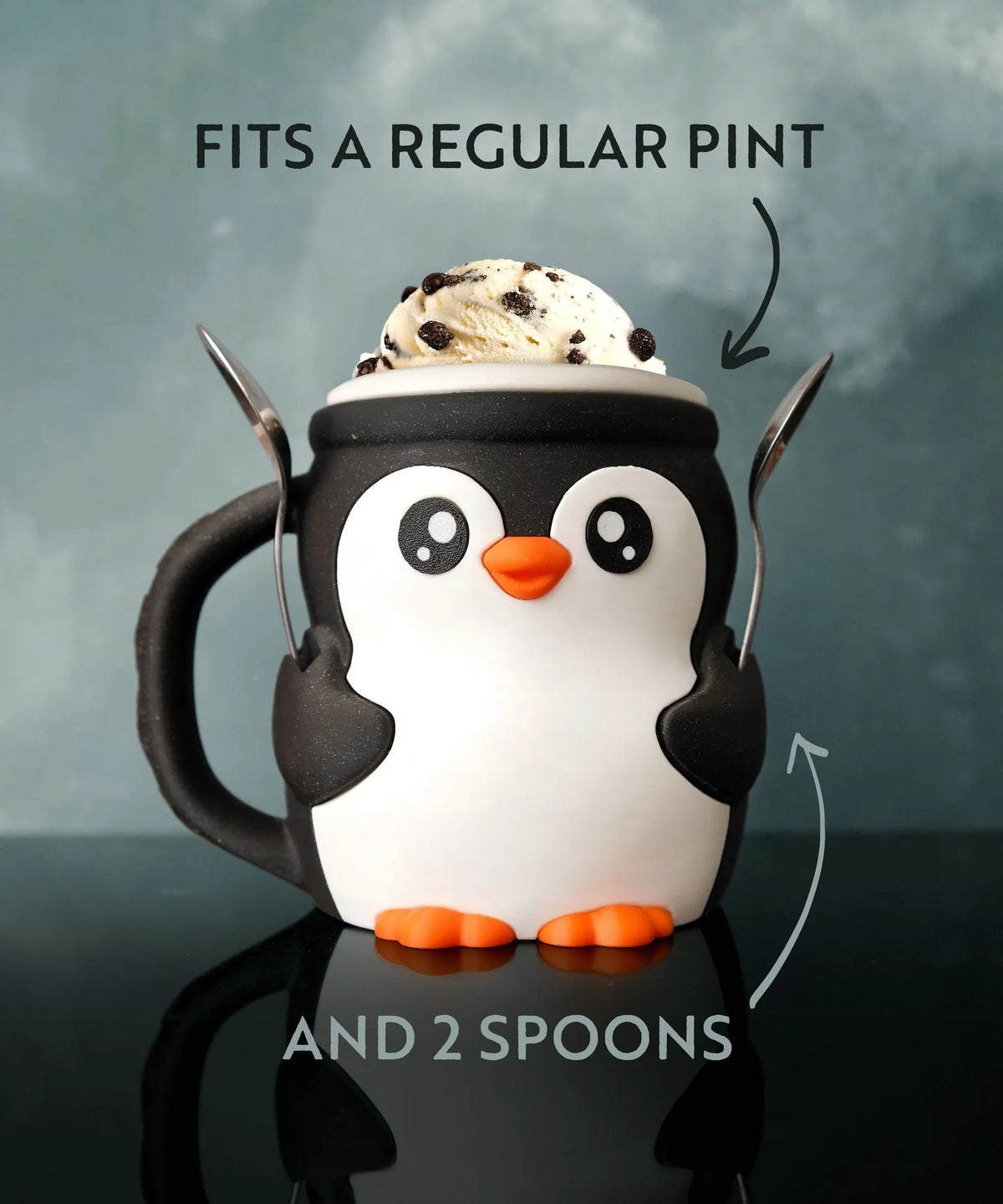 🔥Last Day 49% OFF - 🐧Cute Penguin Ice Cream Pint Holder