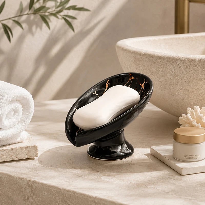 🎉Ceramic Self-Draining Leaf Soap Dish