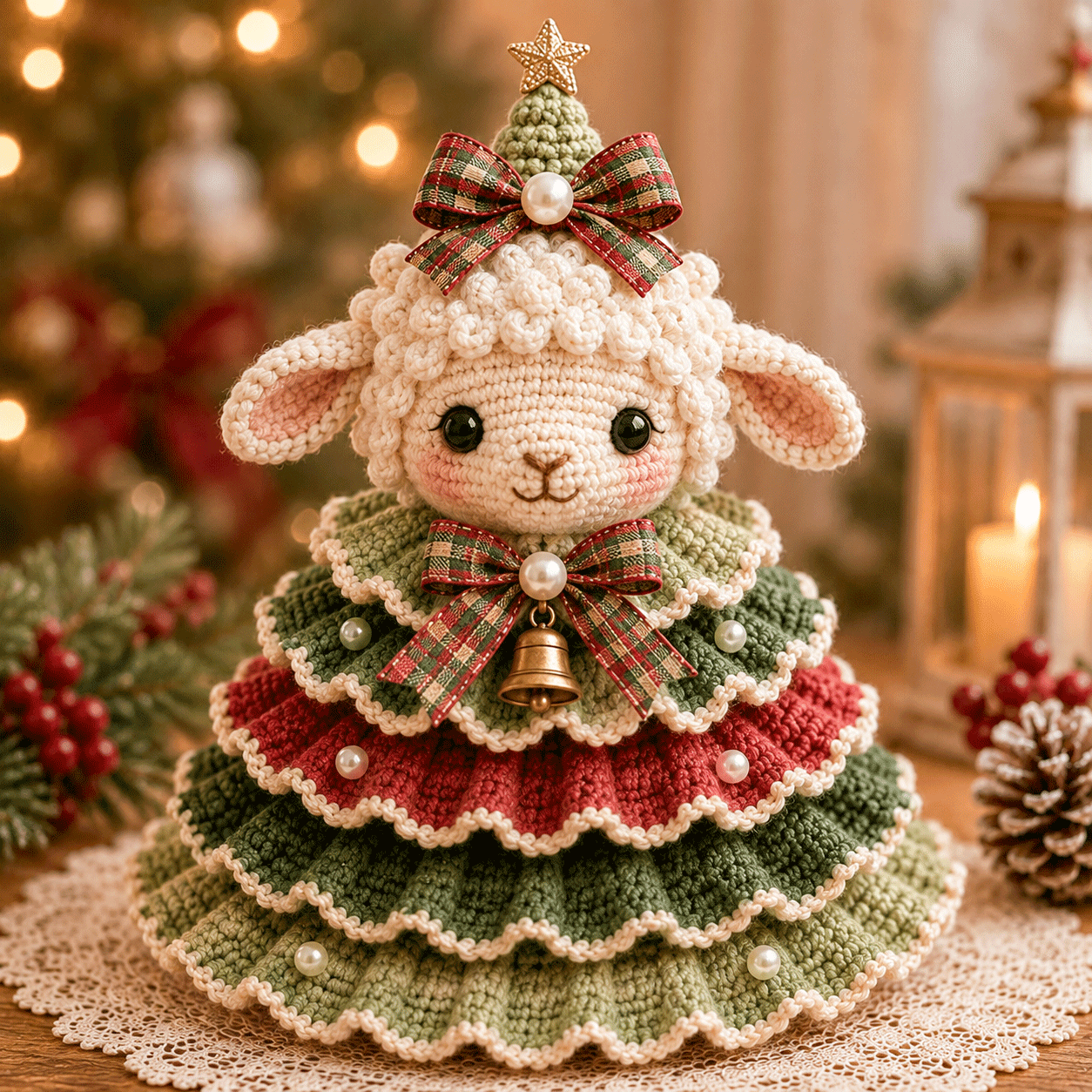 🎉🎄 Crochet Animal Christmas Tree DIY Kit
