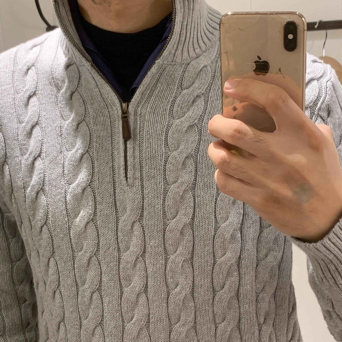 Men's Half-Zip Knit Sweater