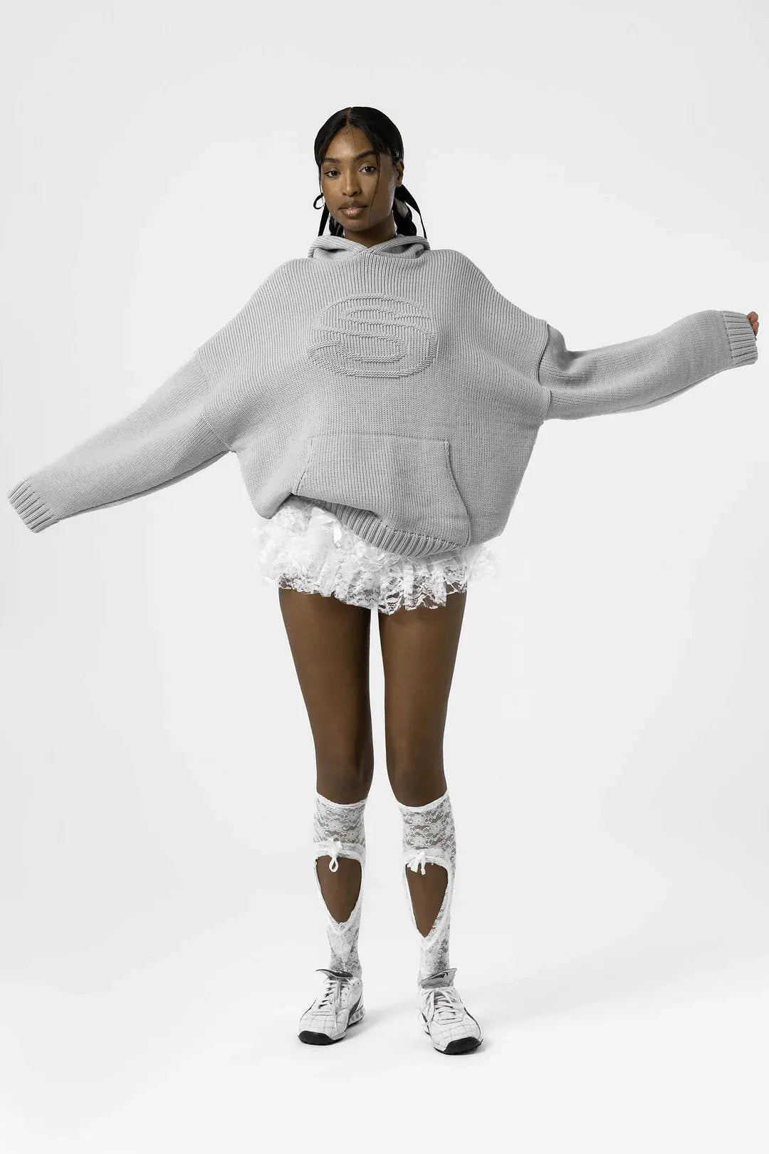 Embossing Knitting Hoodies