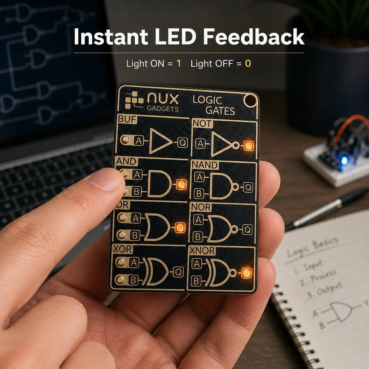 🎉🧠 Interactive Logic Gate Circuit Board — Learn Digital Electronics Through Hands-On Experiments ⚡