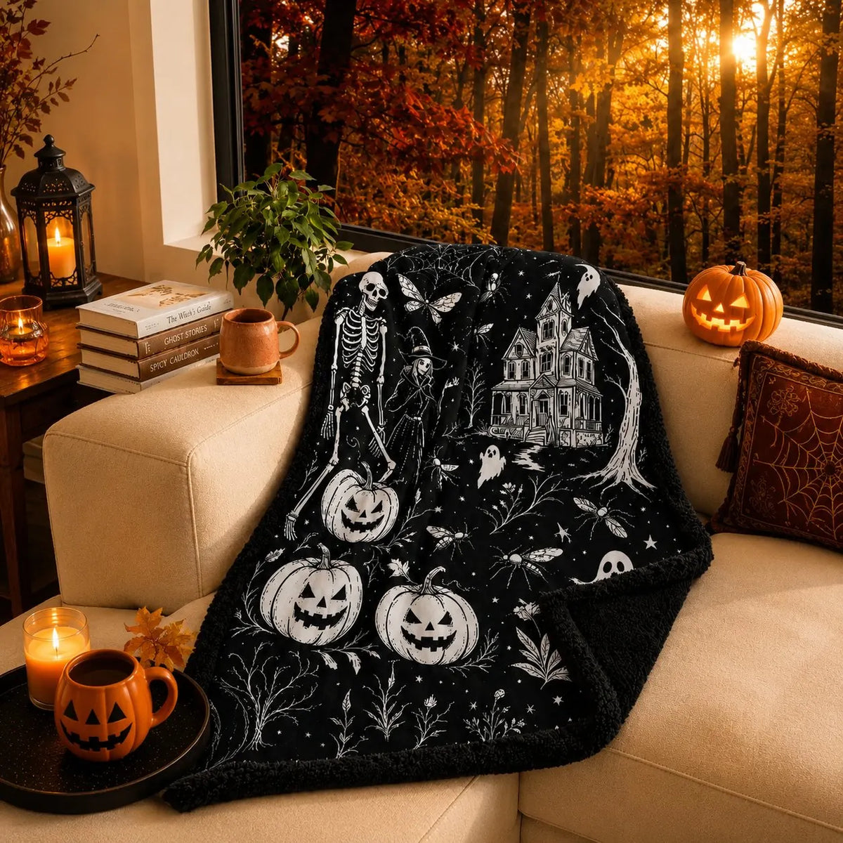 🎉🎃👻Trick Or Trace Halloween Coloring Blanket🎨(📦Buy 2 Free Shipping)