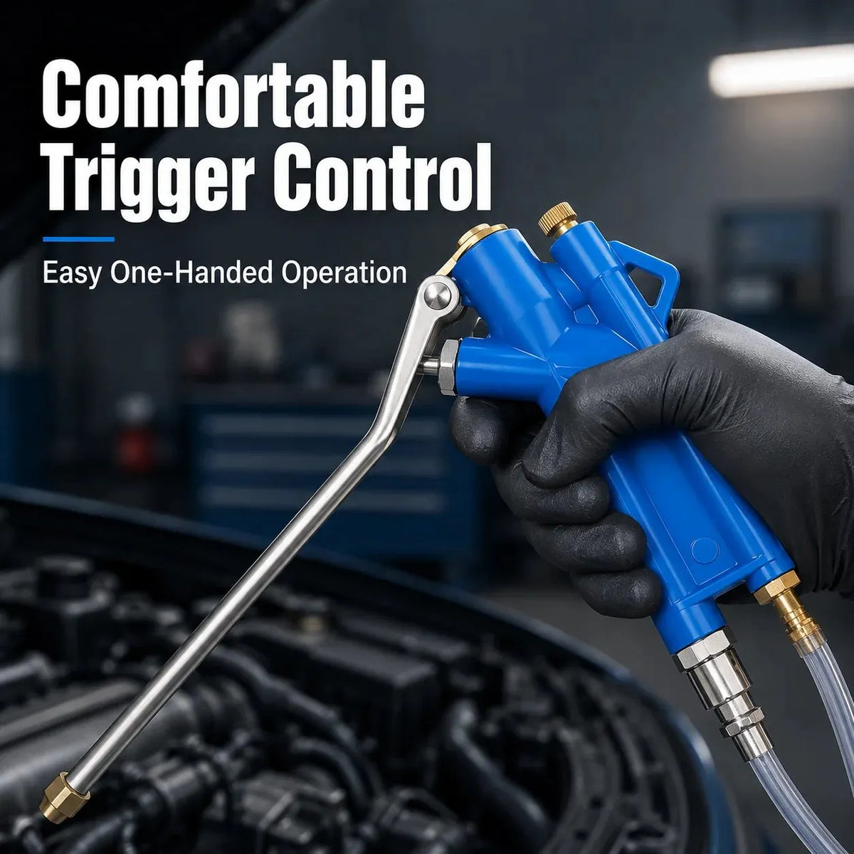 🎉 🛠️ Pneumatic Engine Cleaning Gun with Siphon Hose 🚗