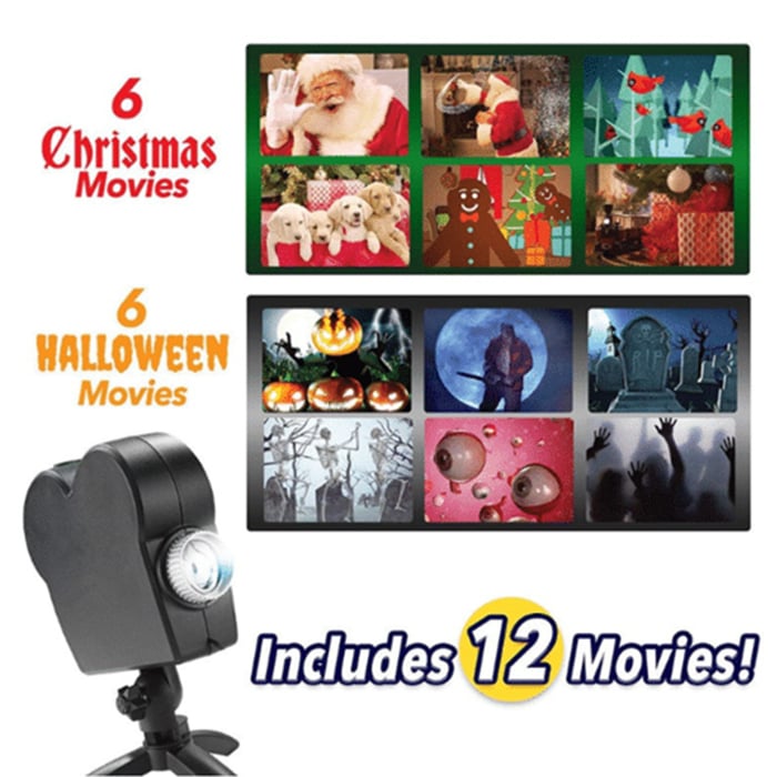 🔥Hot Sale 60% OFF💀 New Upgrade Halloween/Christmas Holographic Projection