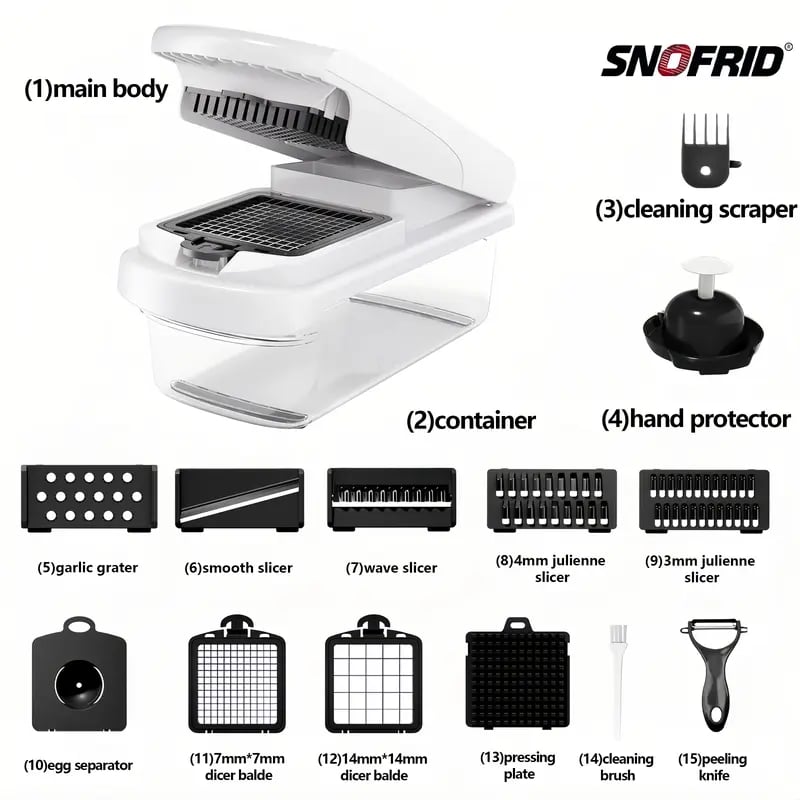🔥HOT SALE🔥🥗 15-in-1 Vegetable Chopper
