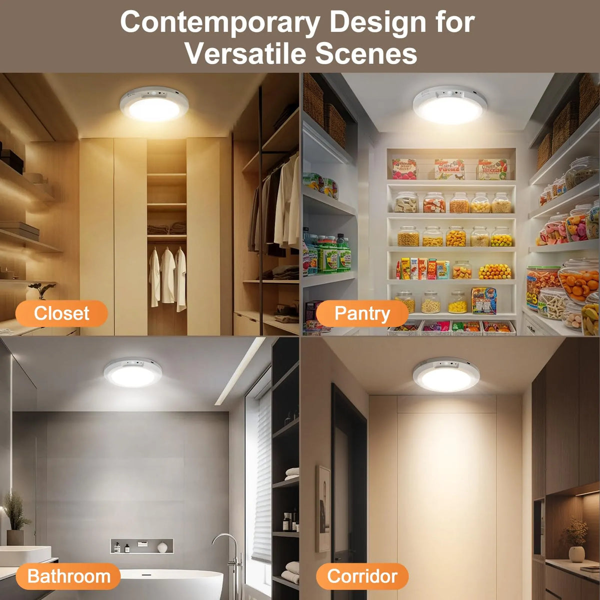 🔥HOT SALE🔥Upgraded Wireless Rechargeable Motion Sensor Ceiling Light with Remote