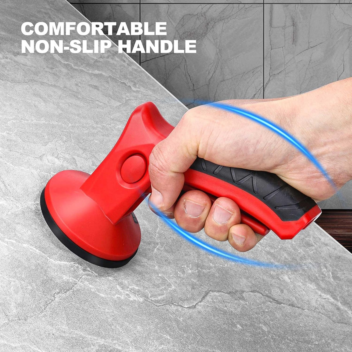🛠️One-Hand Pistol Grip Suction Cup Lifter with Quick Release Lever, Heavy-Duty Vacuum Suction Puller for Car Dent Repair, Glass, Tile & Smooth Flat Surfaces
