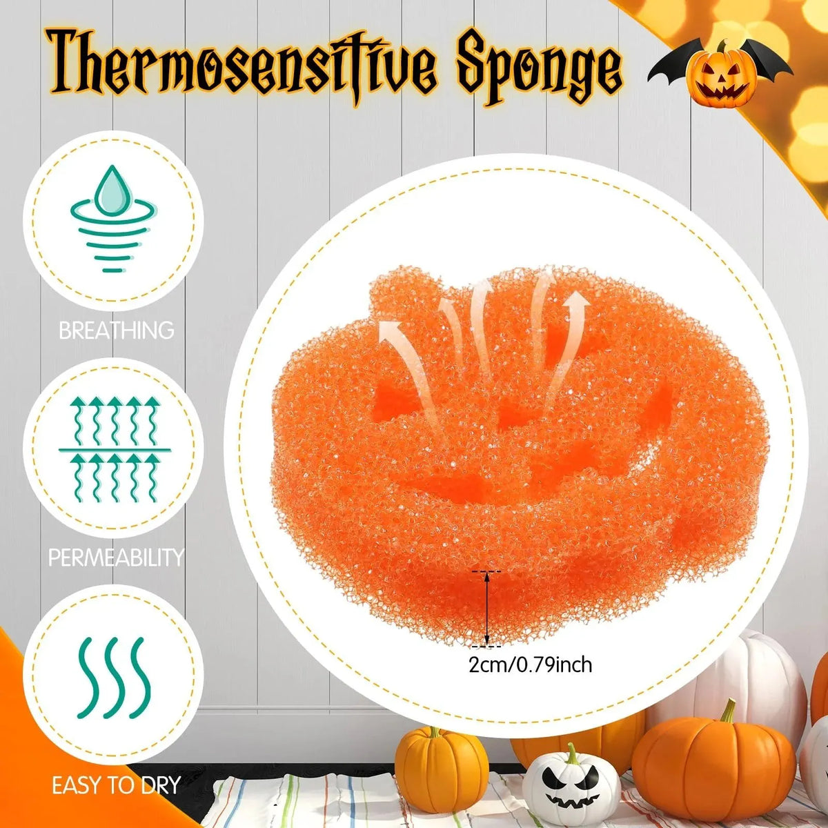 🎉6 Pcs Halloween Cleaning Sponges