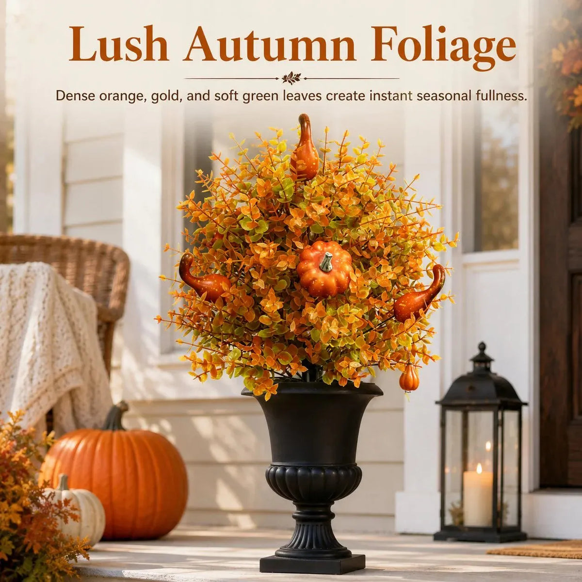🎉🔥Artificial Fall Pumpkin Tree Stakes