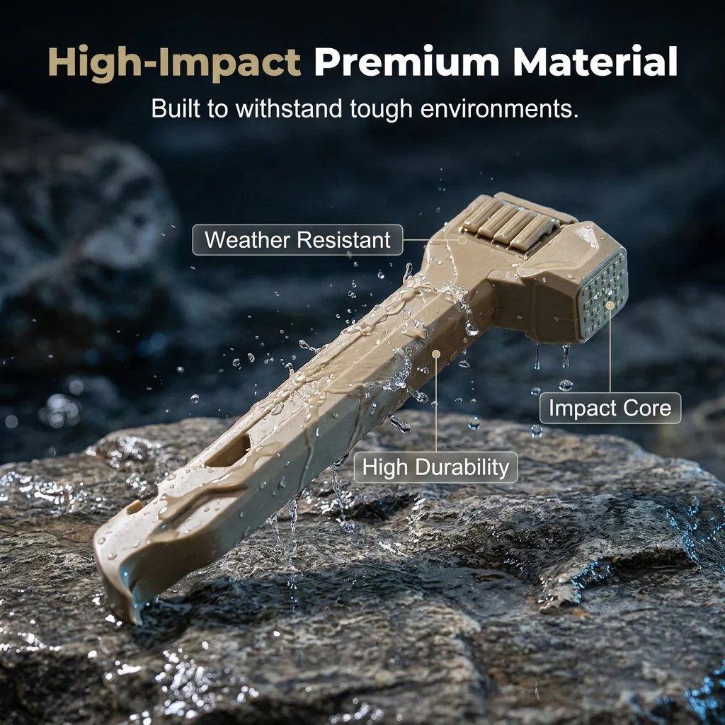 🎉🔨2-in-1 Tent Stake Hammer with 8 Stakes