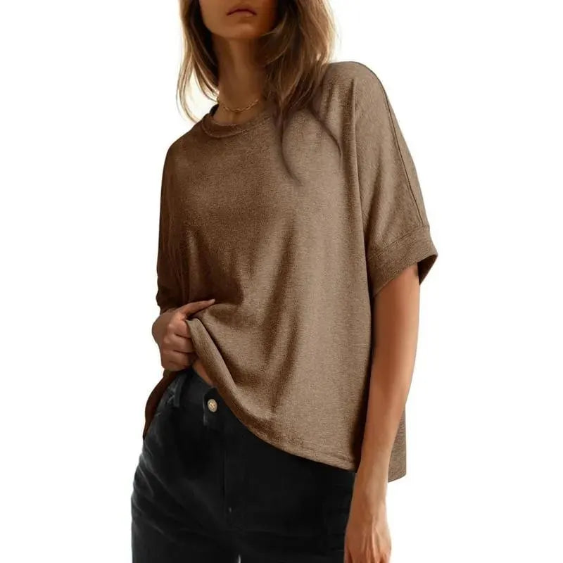 🎉Women's Tops for Women 2026 Loose Oversized Basic Tee Comfortable Soft Fabric Flattering Fit