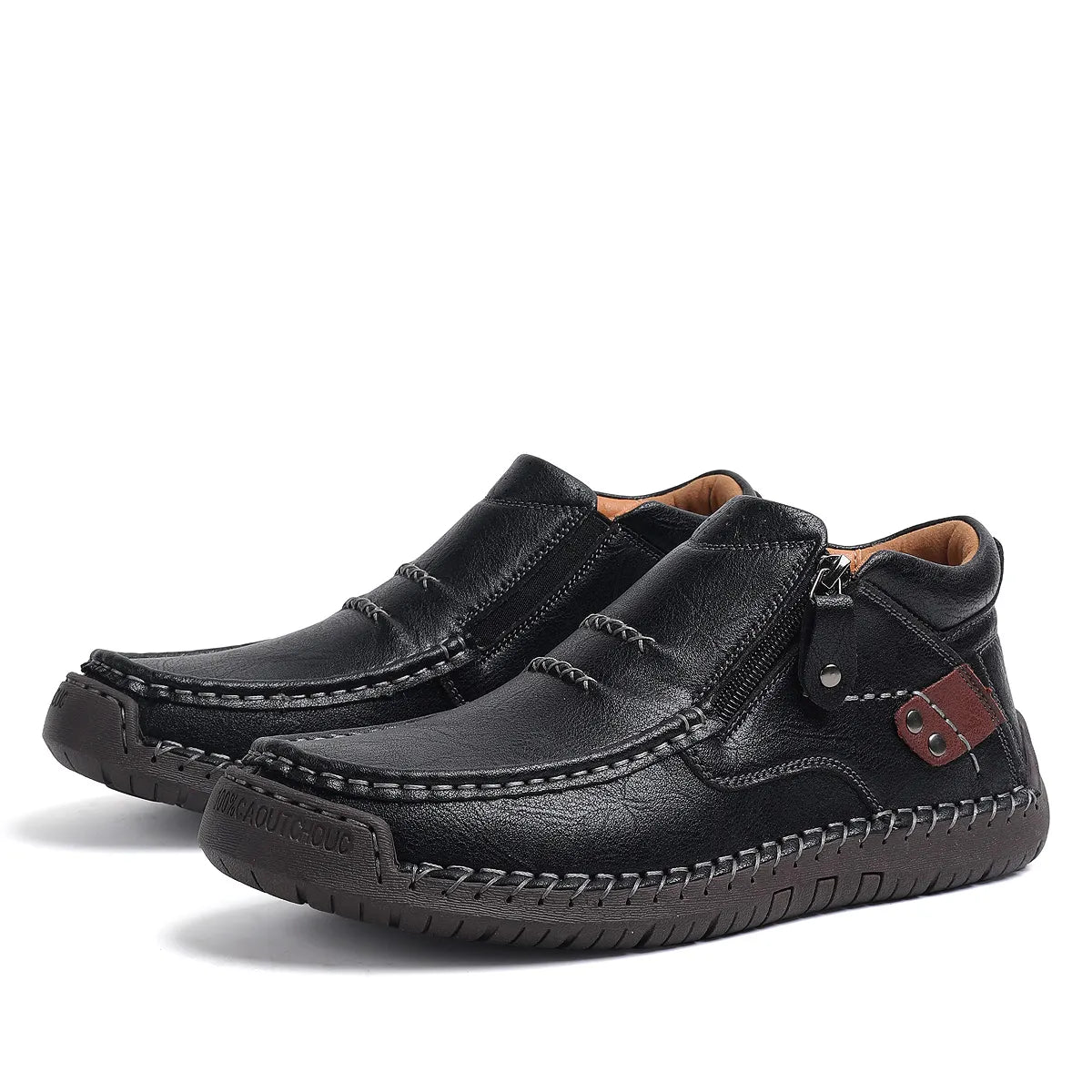 Men’s Handmade Premium Leather Slip-On Driving Boots
