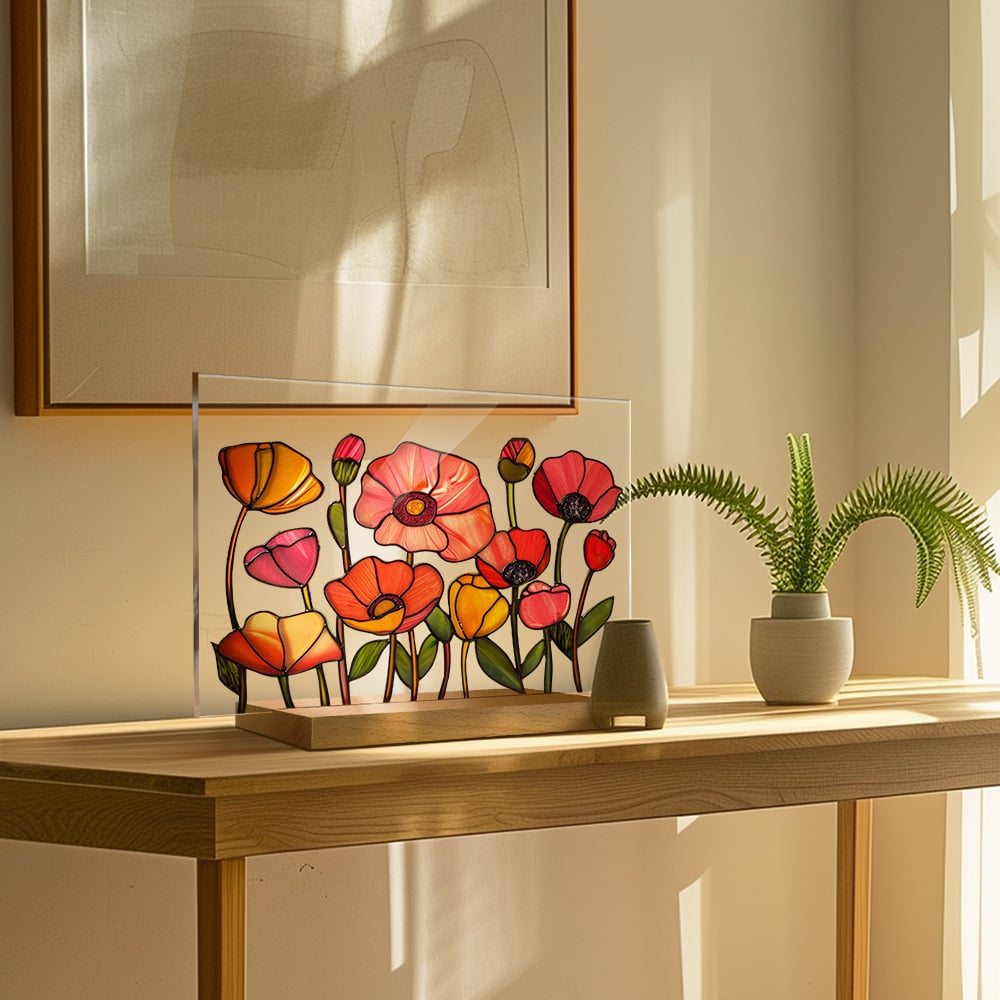 🌷🌼NEW - 🌻🌺Painted Colorful Flower Pattern Decor