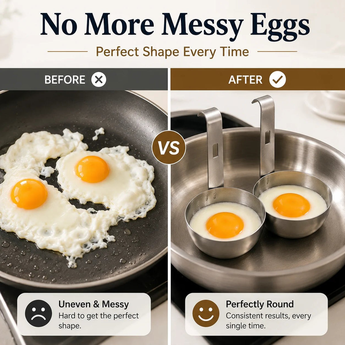 🔥HOT SALE🔥 Stainless Steel Egg Poacher Cup – Hanging Pan Egg Cooker for Perfect Round Eggs