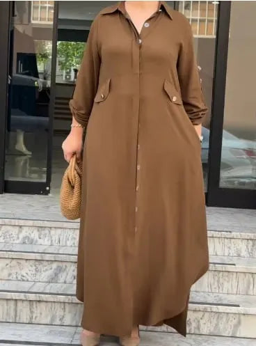 Button-Down Shirt & Wide-Leg Pants 2-Piece Set