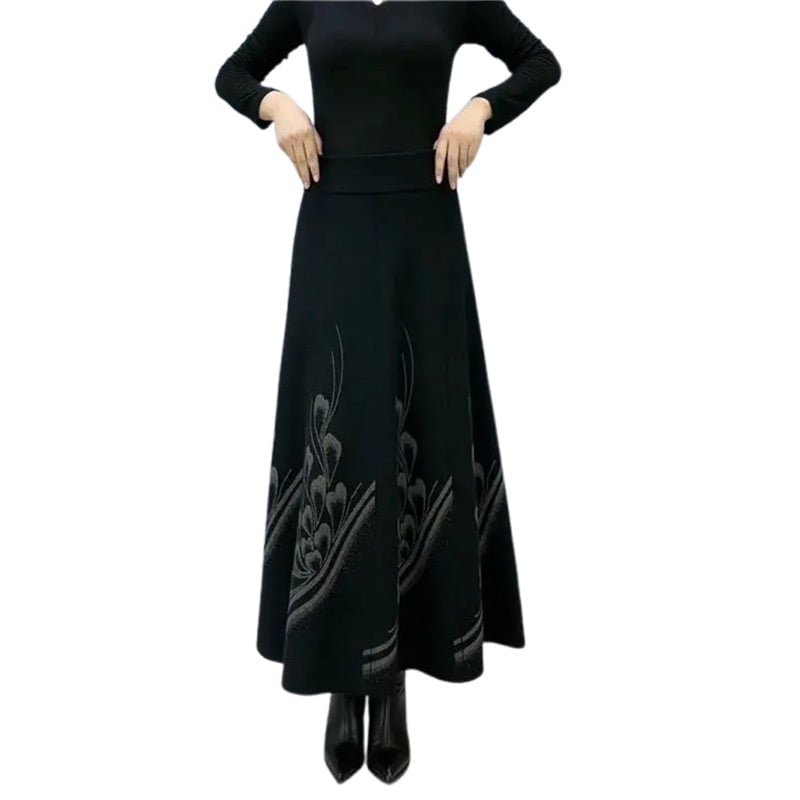 Best Seller 🔥 High-Waisted A-Line Elegant Synthetic Wool Skirt
