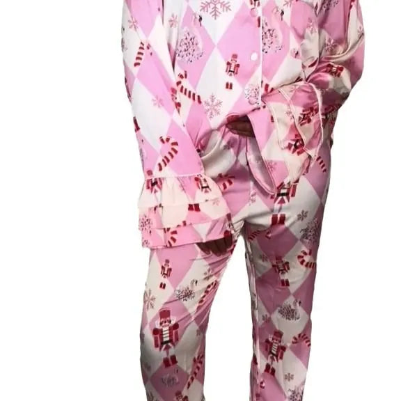 💥HOT SALE 49% OFF💥Pink CANDY Christmas Silk Pajamas