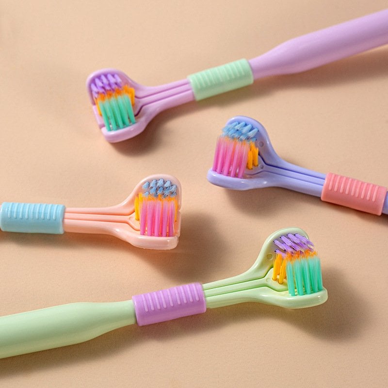 Three-Sided Soft Hair Tooth Toothbrush