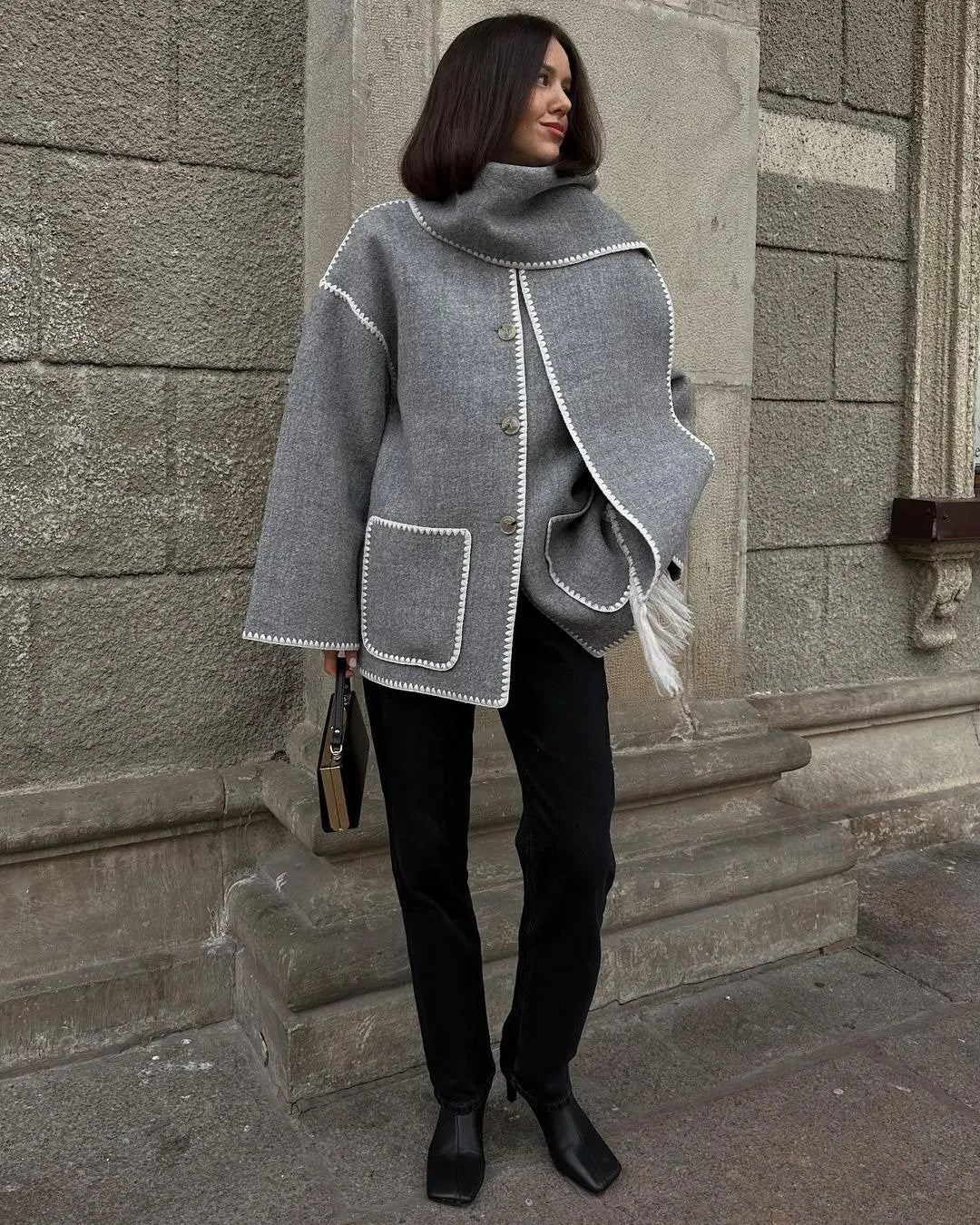 Draped Fringed Woolen Jacket(✨Free Shipping✨)